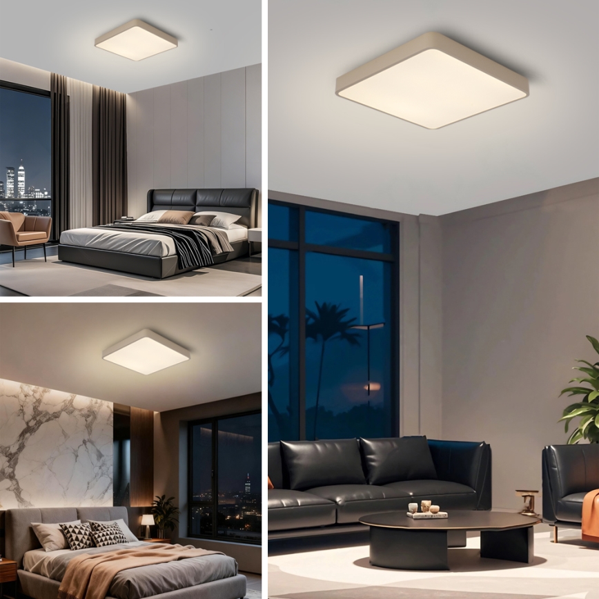 Brilagi - LED stropna svjetiljka POOL LED/48W/230V 3000/4500/6000K 50x50 cm bež