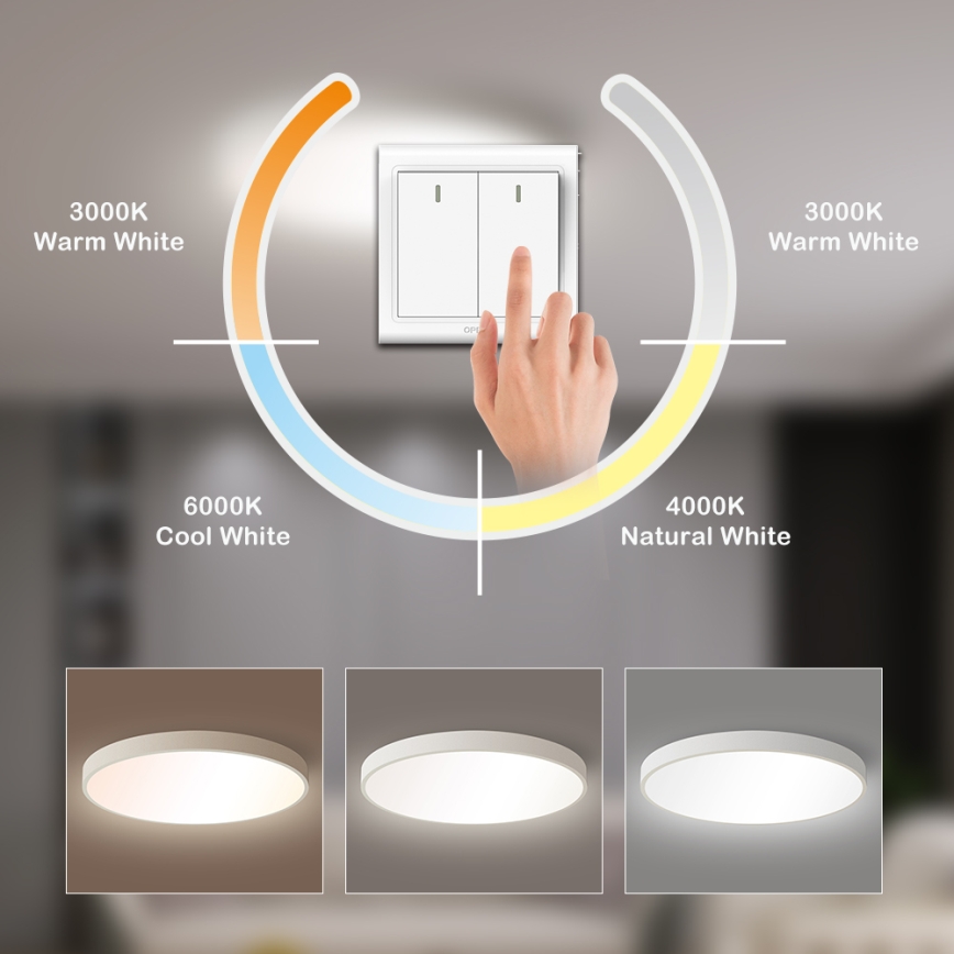 Brilagi - LED stropna svjetiljka POOL LED/60W/230V 3000/4000/6000K 50 cm bijela