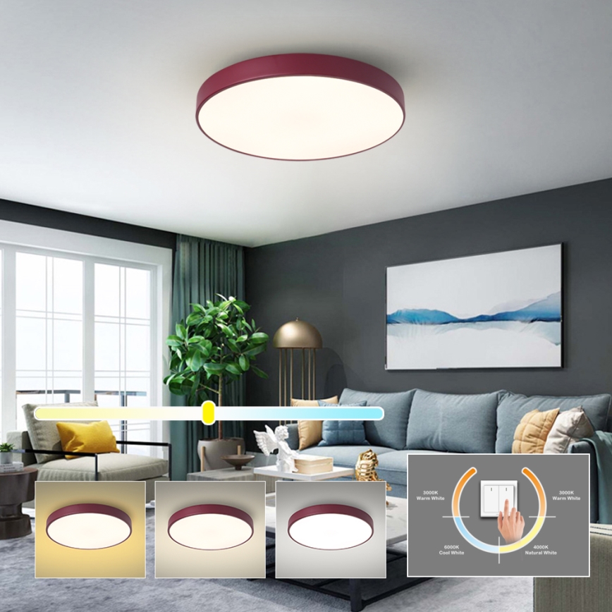 Brilagi - LED stropno svjetlo POOL LED/60W/230V 3000/4000/6000K promjer 50 cm bordo