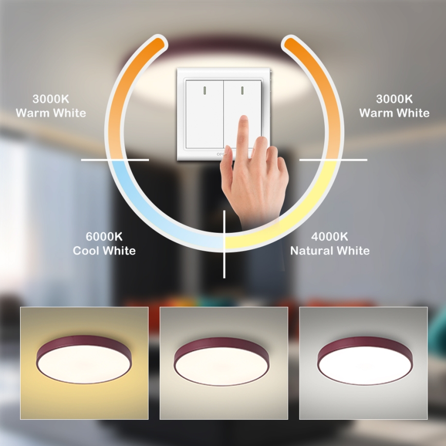 Brilagi - LED stropno svjetlo POOL LED/60W/230V 3000/4000/6000K promjer 50 cm bordo