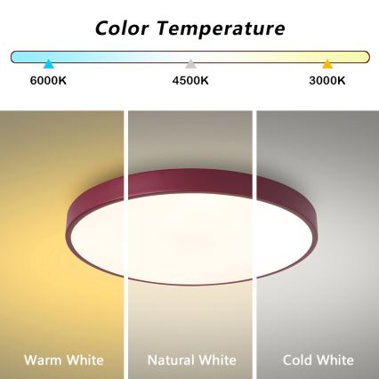 Brilagi - LED stropno svjetlo POOL LED/60W/230V 3000/4000/6000K promjer 50 cm bordo