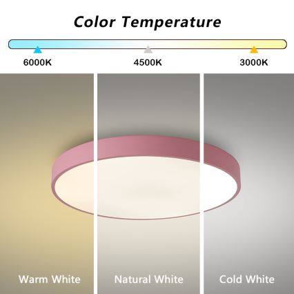 Brilagi - LED stropna svjetiljka POOL LED/60W/230V 3000/4000/6000K Ø 50 cm ružičasta
