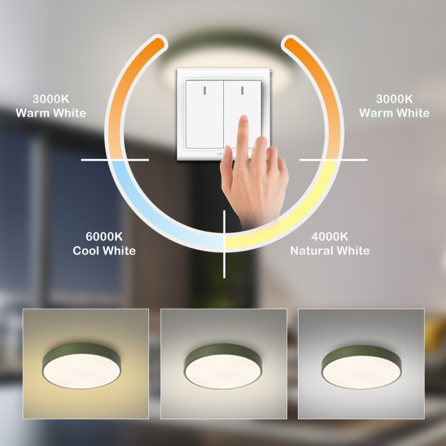 Brilagi - LED stropna svjetiljka POOL LED/60W/230V 3000/4000/6000K Ø 50 cm zelena