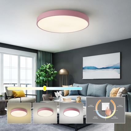 Brilagi - LED stropna svjetiljka POOL LED/60W/230V 3000/4000/6000K Ø 60 cm ružičasta