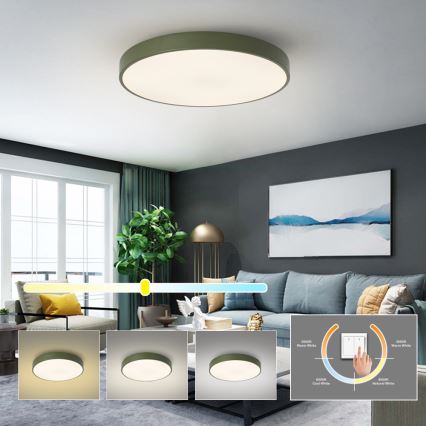 Brilagi - LED stropno svjetlo POOL LED/60W/230V 3000/4000/6000K Ø 60 cm zeleno