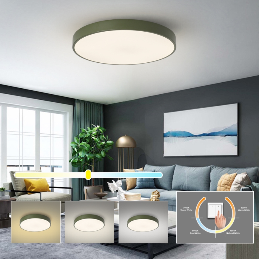 Brilagi - LED stropno svjetlo POOL LED/60W/230V 3000/4000/6000K Ø 60 cm zeleno