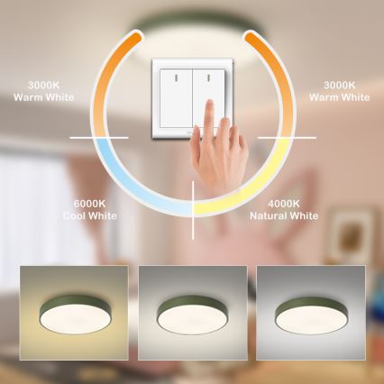 Brilagi - LED stropno svjetlo POOL LED/60W/230V 3000/4000/6000K Ø 60 cm zeleno