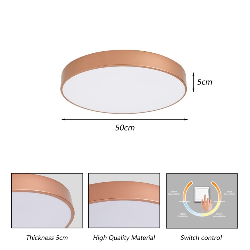 Brilagi - LED stropno svjetlo POOL LED/60W/230V 3000/4000/6000K, promjer 50 cm, brončano