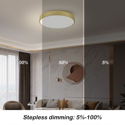 Brilagi - LED stropna svjetiljka POOL LED/60W/230V 3000/4000/6000K Ø 60 cm zlatna