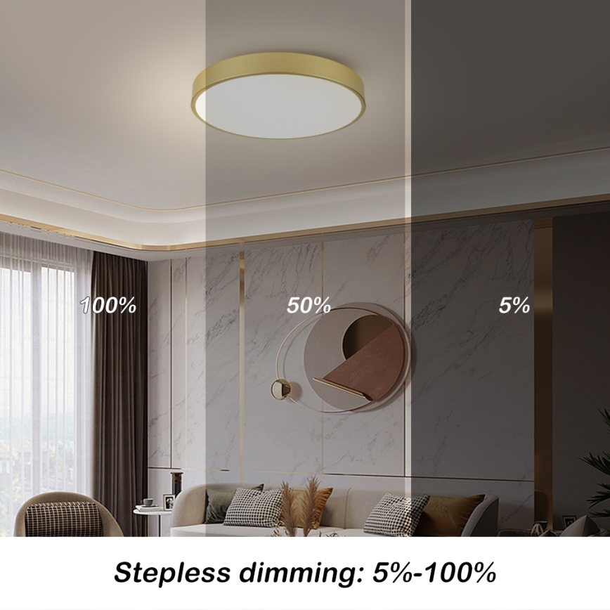 Brilagi - LED stropna svjetiljka POOL LED/60W/230V 3000/4000/6000K Ø 60 cm zlatna