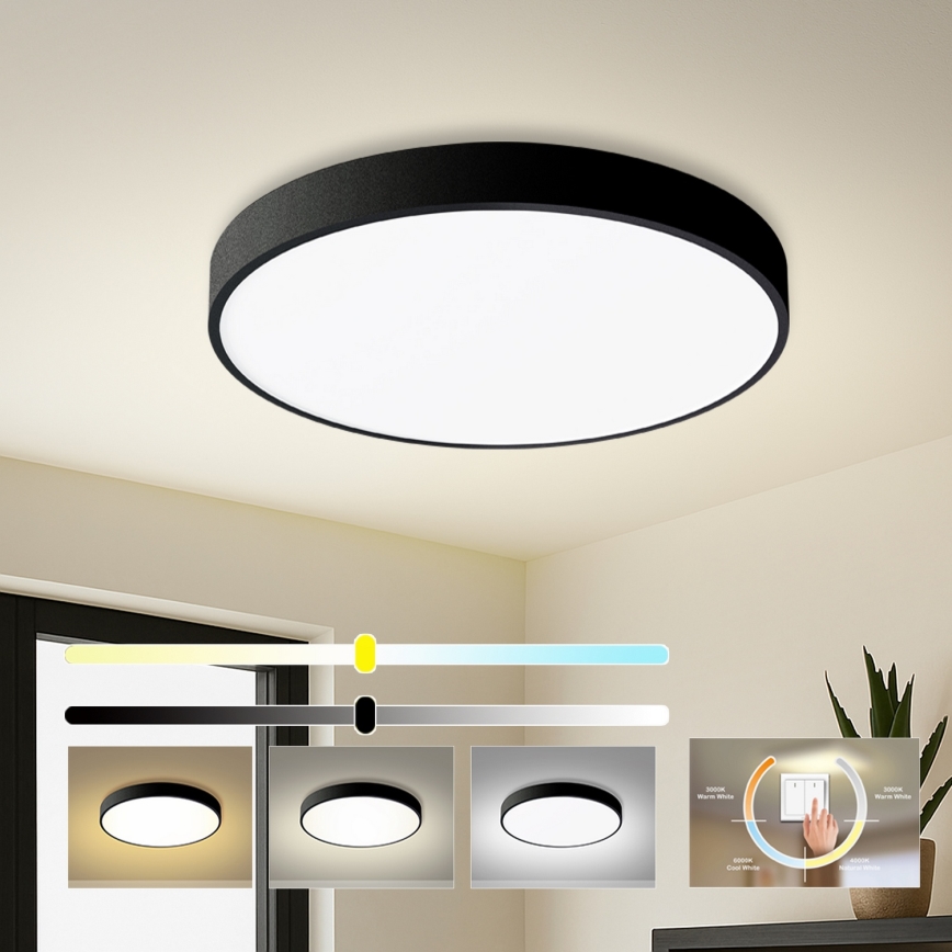 Brilagi - LED stropna svjetiljka POOL LED/60W/230V 3000/4500/6000K Ø 60 cm crna