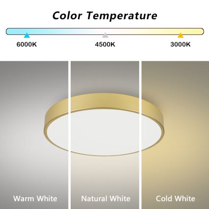 Brilagi - LED stropna svjetiljka POOL LED/60W/230V 3000/4500/6000K Ø 60 cm zlatna