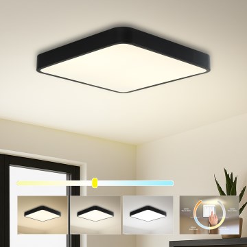 Brilagi - LED stropna svjetiljka POOL SQUARE LED/48W/230V 3000/4000/6000K 50x50 cm crna