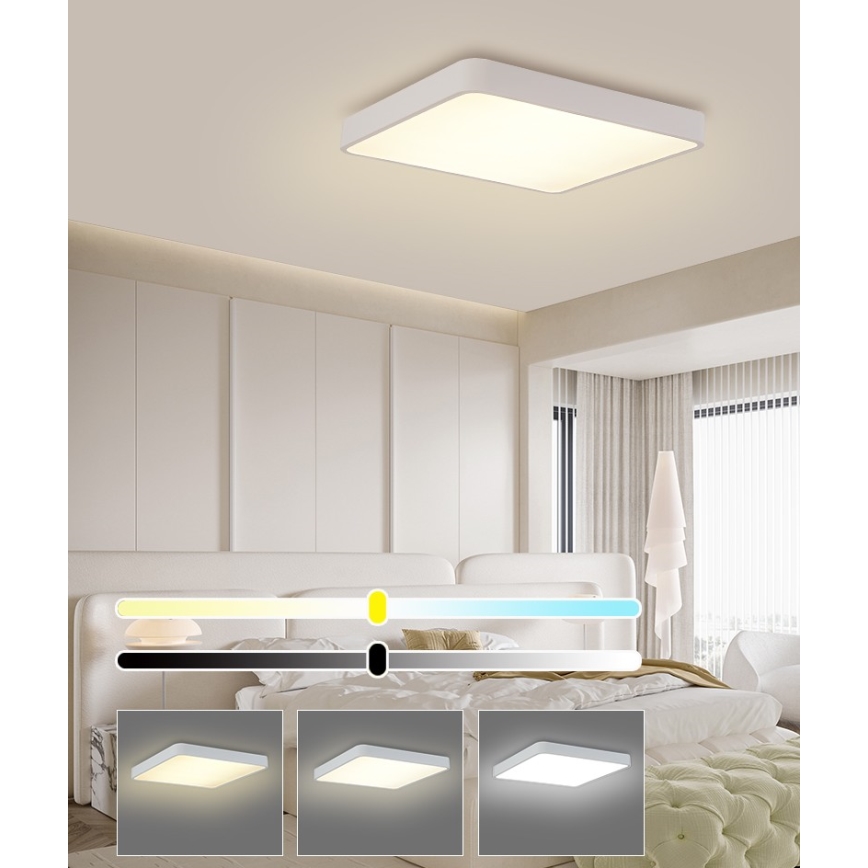 Brilagi - LED stropna svjetiljka POOL SQUARE LED/48W/230V 3000/4500/6000K 50x50 cm bijela