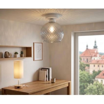 BRILAGI - LED Stropna svjetiljka RETRO GLASS 1xE27/60W/230V Ø 18 cm bijela/zadimljena siva