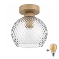 BRILAGI - LED stropna svjetiljka RETRO GLASS 1xE27/60W/230V prom. 18 cm bež/dimna siva