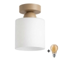 BRILAGI - LED stropna svjetiljka RETRO GLASS 1xE27/60W/230V, promjer 10 cm, bež/bijela