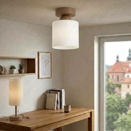 BRILAGI - LED stropna svjetiljka RETRO GLASS 1xE27/60W/230V, promjer 10 cm, bež/bijela