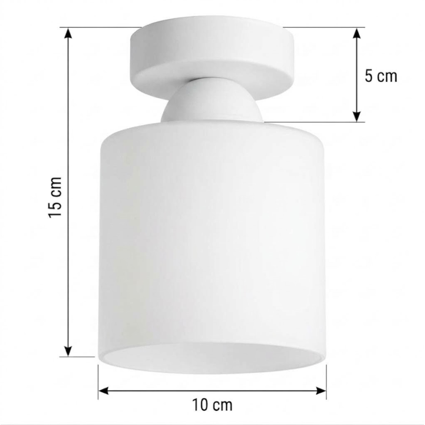 BRILAGI - LED stropna svjetiljka RETRO GLASS 1xE27/60W/230V Ø 10 cm bijela