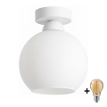 BRILAGI - LED stropna svjetiljka RETRO GLASS 1xE27/60W/230V Ø 15 cm bijela