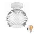 BRILAGI - LED Stropna svjetiljka RETRO GLASS 1xE27/60W/230V Ø 18 cm bijela/zadimljena siva