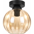 BRILAGI - LED Stropna svjetiljka RETRO GLASS 1xE27/60W/230V Ø 18 cm crna/dimno bež