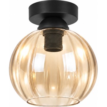 BRILAGI - LED Stropna svjetiljka RETRO GLASS 1xE27/60W/230V Ø 18 cm crna/dimno bež