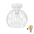 BRILAGI - LED stropna svjetiljka RETRO GLASS 1xE27/60W/230V Ø 25 cm bijela/prozirna