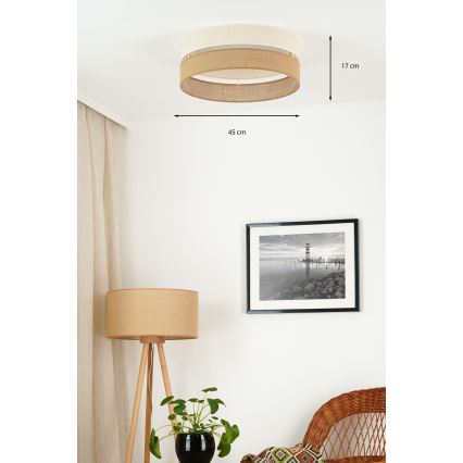 Brilagi - LED Stropna svjetiljka ROYAL YUTE LED/24W/230V pr. 45 cm bež/krem