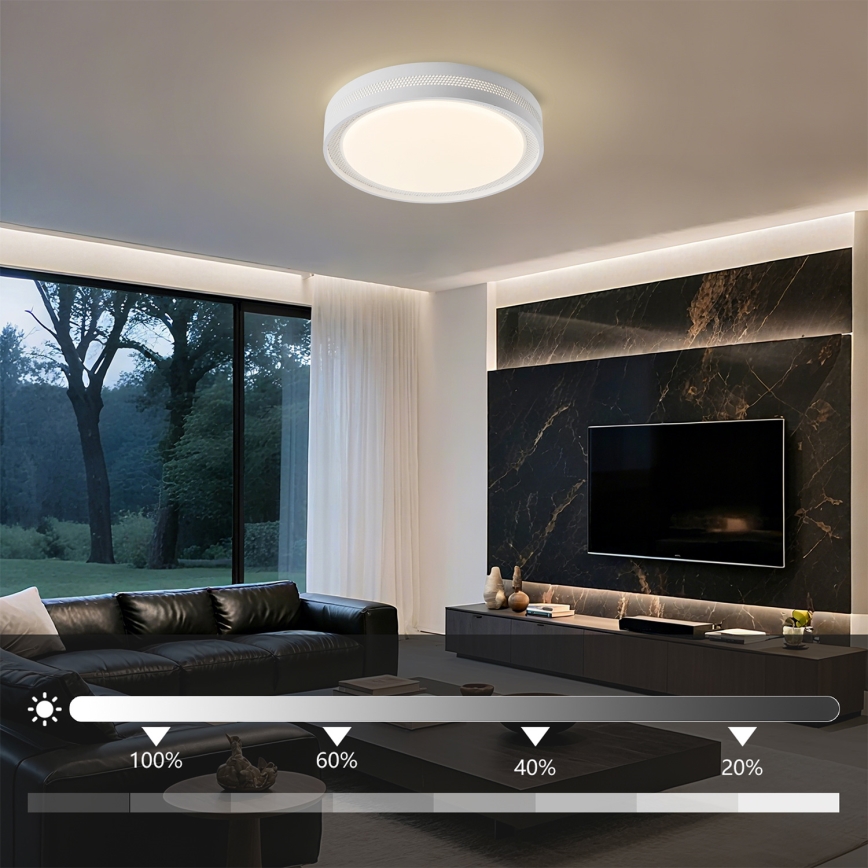 Brilagi - prigušiva LED stropna svjetiljka KREON LED/54W/230V 3000-6000K crna, Ø 38 cm + daljinski upravljač