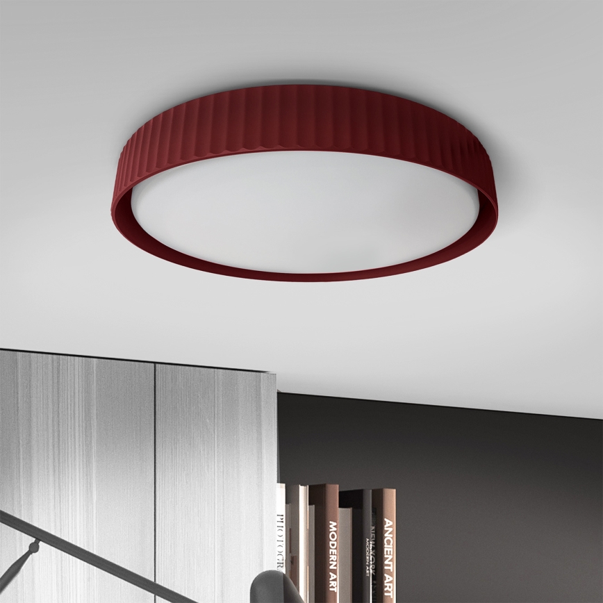 Brilagi - LED stropna svjetiljka s možnostšću prigušenja LUCIA LED/48W/230V 3000-6500K Ø41 cm crvena + daljinski upravljač