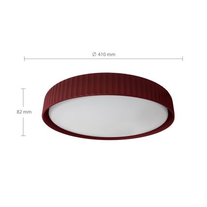Brilagi - LED stropna svjetiljka s možnostšću prigušenja LUCIA LED/48W/230V 3000-6500K Ø41 cm crvena + daljinski upravljač