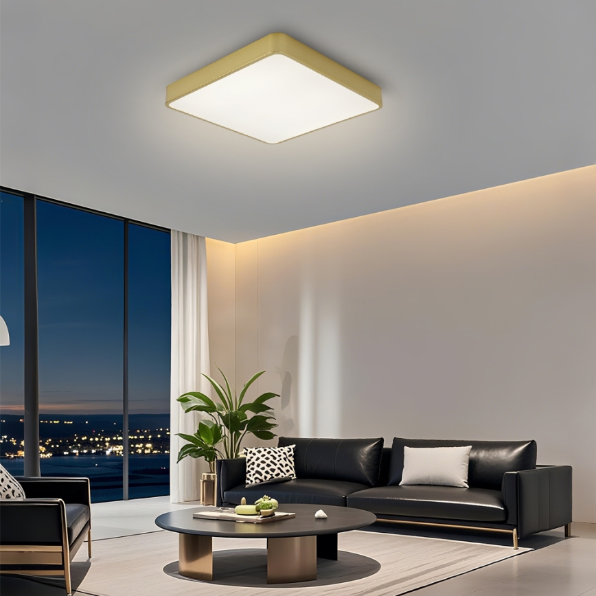 Brilagi - LED stropna svjetiljka s prigušivanjem POOL LED/48W/230V 3000-6000K 50x50 cm zlatna + daljinski upravljač