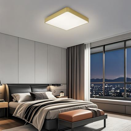 Brilagi - LED stropna svjetiljka s prigušivanjem POOL LED/48W/230V 3000-6000K 50x50 cm zlatna + daljinski upravljač