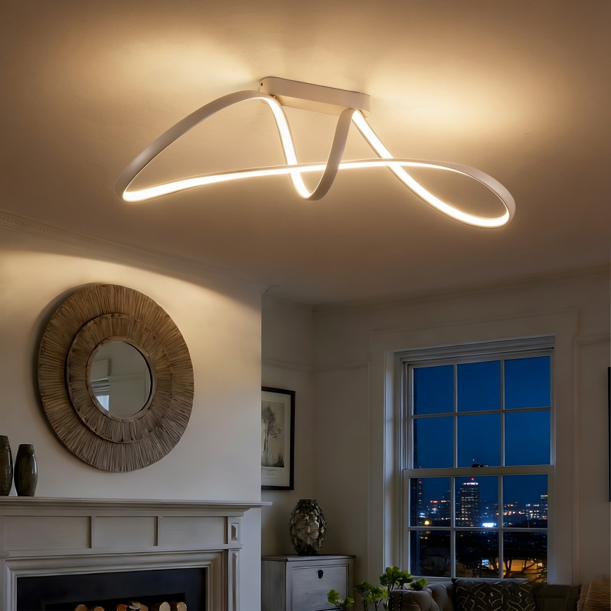 Brilagi - LED dimabilni stropni luster TWISTER LED/60W/230V 3000-6000K bež + daljinski upravljač