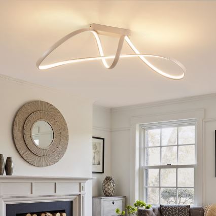 Brilagi - LED dimabilni stropni luster TWISTER LED/60W/230V 3000-6000K bež + daljinski upravljač