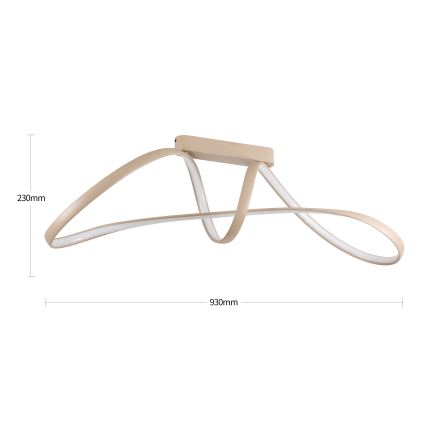 Brilagi - LED dimabilni stropni luster TWISTER LED/60W/230V 3000-6000K bež + daljinski upravljač