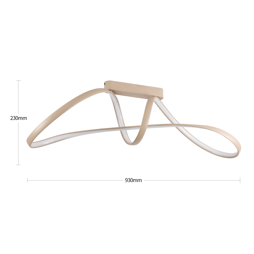 Brilagi - LED dimabilni stropni luster TWISTER LED/60W/230V 3000-6000K bež + daljinski upravljač