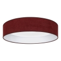 Brilagi - LED stropna svjetiljka s mogućnošću prigušivanja VELVET SMART VARI LED/36W/230V 3000–6500K Ø 55 cm vinska crvena + daljinski upravljač