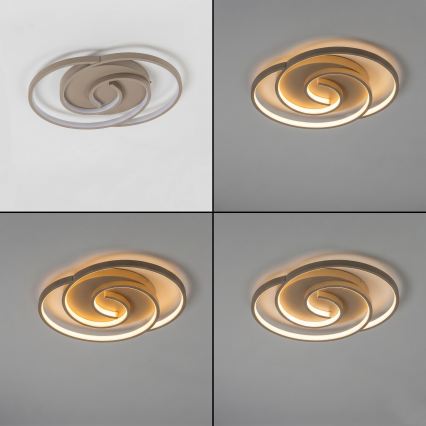BRILAGI - LED stropna svjetiljka s mogućnošću prigušivanja VELO LED/70W/230V 3000-6500K 38x47,8 cm bež + daljinski upravljač