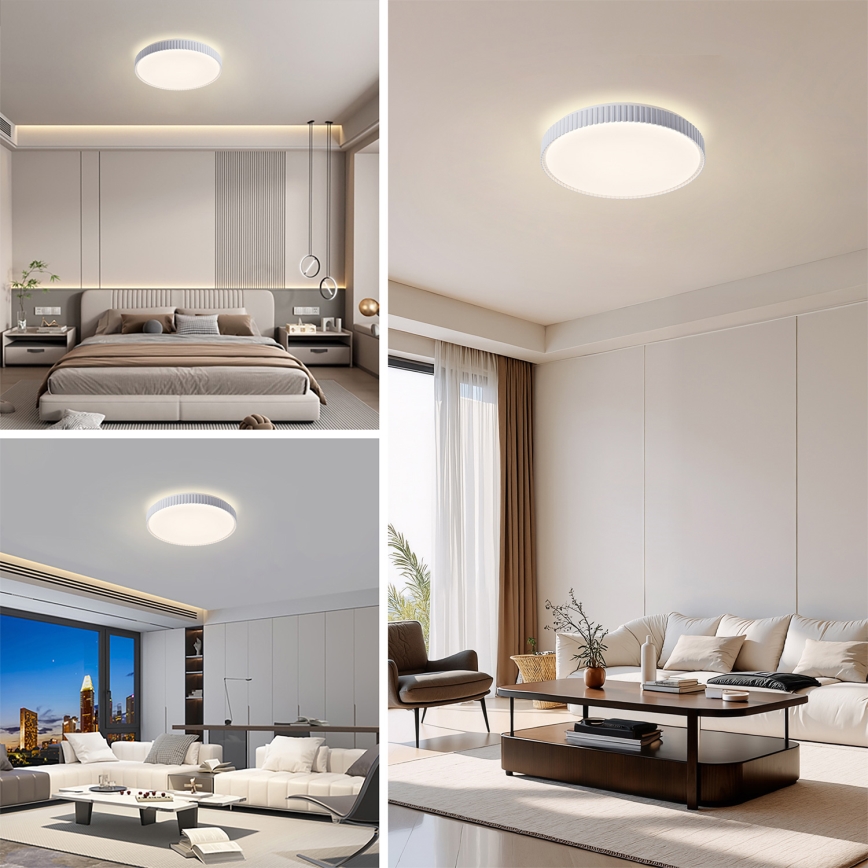 Brilagi - LED prigušiva stropna svjetiljka CORVO LED/72W/230V 3000-6000K bijela Ø 50 cm + daljinski upravljač