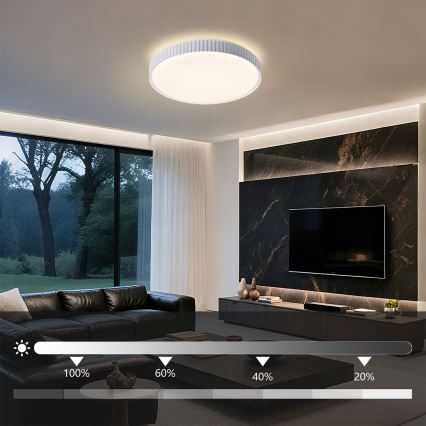 Brilagi - LED prigušiva stropna svjetiljka CORVO LED/72W/230V 3000-6000K bijela Ø 50 cm + daljinski upravljač