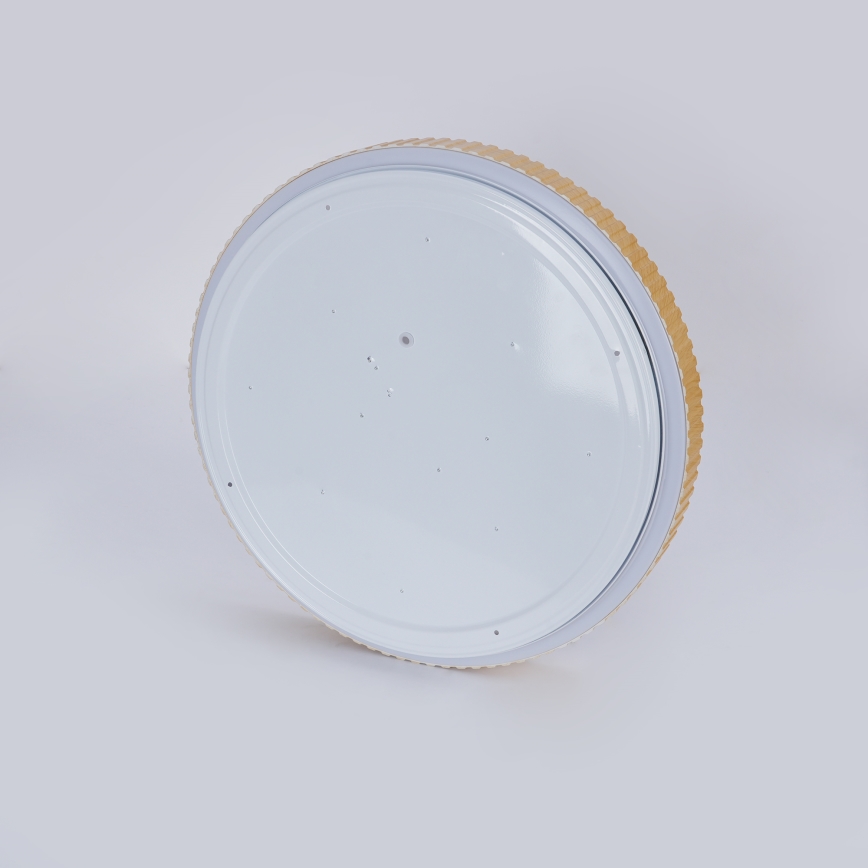 Brilagi - LED stropna svjetiljka s mogućnošću prigušivanja CORVO LED/72W/230V 3000-6000K drveni dekor promjer 50 cm + daljinski upravljač