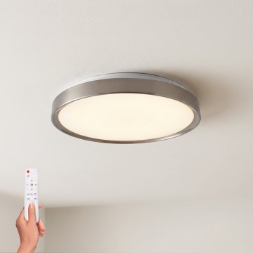 Brilagi - LED stropna svjetiljka s prigušivanjem FANCIA LED/48W/230V 3000-6500K Ø 39 cm srebrna + daljinski upravljač