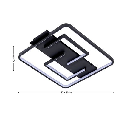 Brilagi - Prigušivo LED stropno svjetlo FLARE LED/34W/230V 48x48 cm 3000-6000K + daljinsko upravljanje