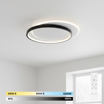 Brilagi - LED stropna svjetiljka s prigušivanjem FLARE LED/48W/230V 3000-6000K 39,5x45 cm bijela/crna + daljinski upravljač