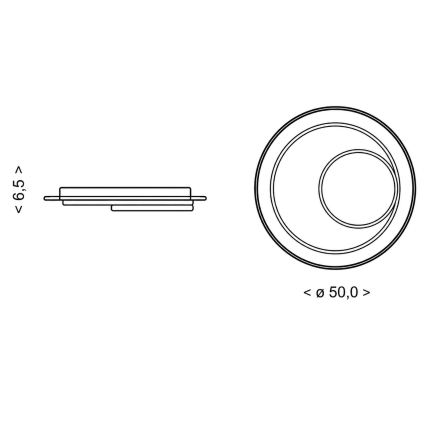 BRILAGI - LED stropna svjetiljka s prigušivanjem FLARE LED/70W/230V 3000-6000K promjer 50 cm bijela/crna + daljinski upravljač