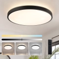 Brilagi - LED stropna svjetiljka s prigušivanjem GLASS POOL DOUBLE LED/80W/230V 3000-6000K 60 cm crna + daljinski upravljač