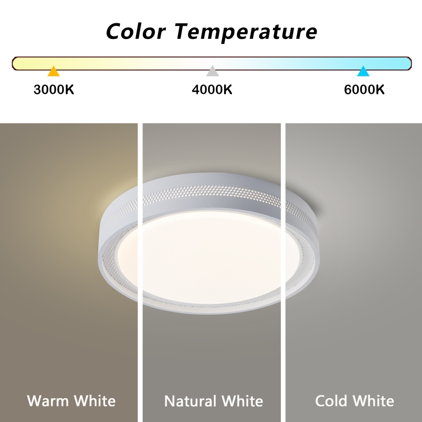 Brilagi - Stropna LED svjetiljka s prigušivanjem KREON LED/54W/230V 3000-6000K bijela, promjer 38 cm + daljinski upravljač