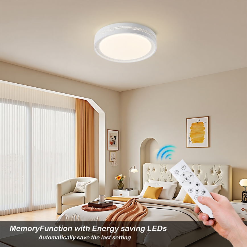 Brilagi - Stropna LED svjetiljka s prigušivanjem KREON LED/54W/230V 3000-6000K bijela, promjer 38 cm + daljinski upravljač
